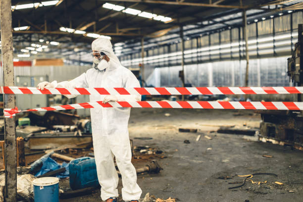 Professional Biohazard technician working in Quincy, MA